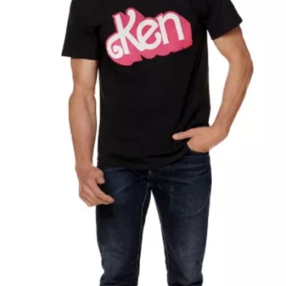 Barbie The Movie Men’s XL Black T-Shirt "Ken" Graphic Design Excellent Condition - Picture 1 of 8